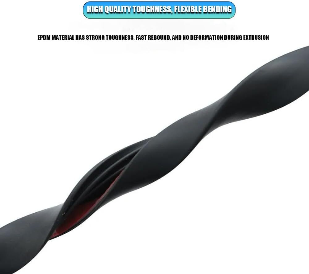 4M Compatible with Ford V Shape Car Side Window Trim Edge Mould Rubber Sealing Strip