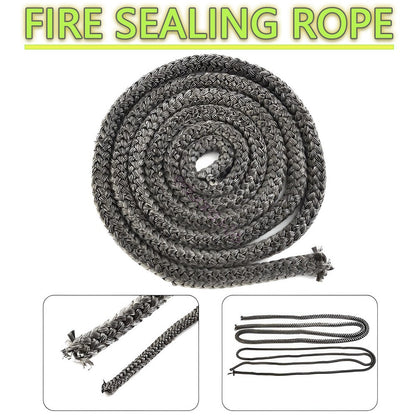 6-25MM Wood Fire Stove Heater Door Rope Seal Gasket Fiberglass Fireplace 200CM