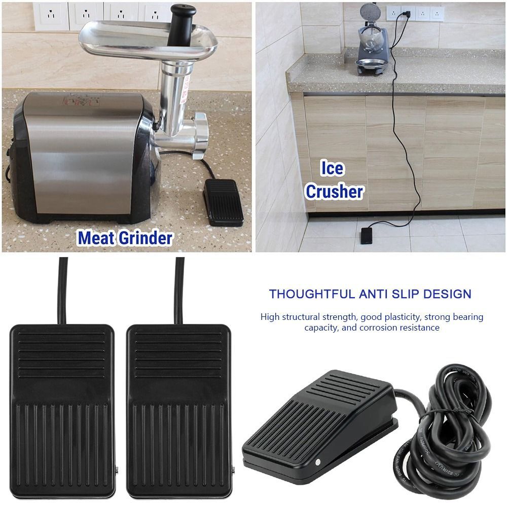 Black Foot Switch Nonslip Foot Controller Momentary Pedal  Industrial