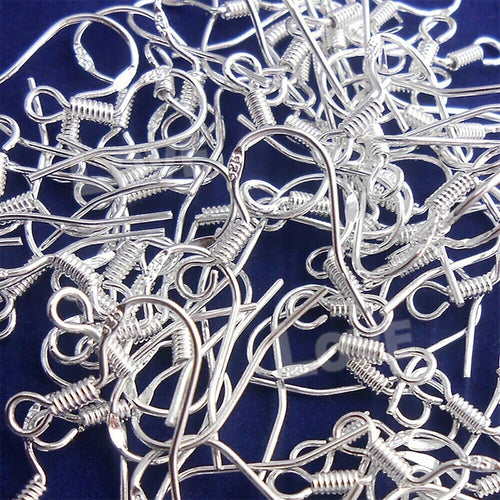 100x 925 Sterling Silver Hooks DIY Earrings Jewelry Hypoallergenic Ear Wires AU