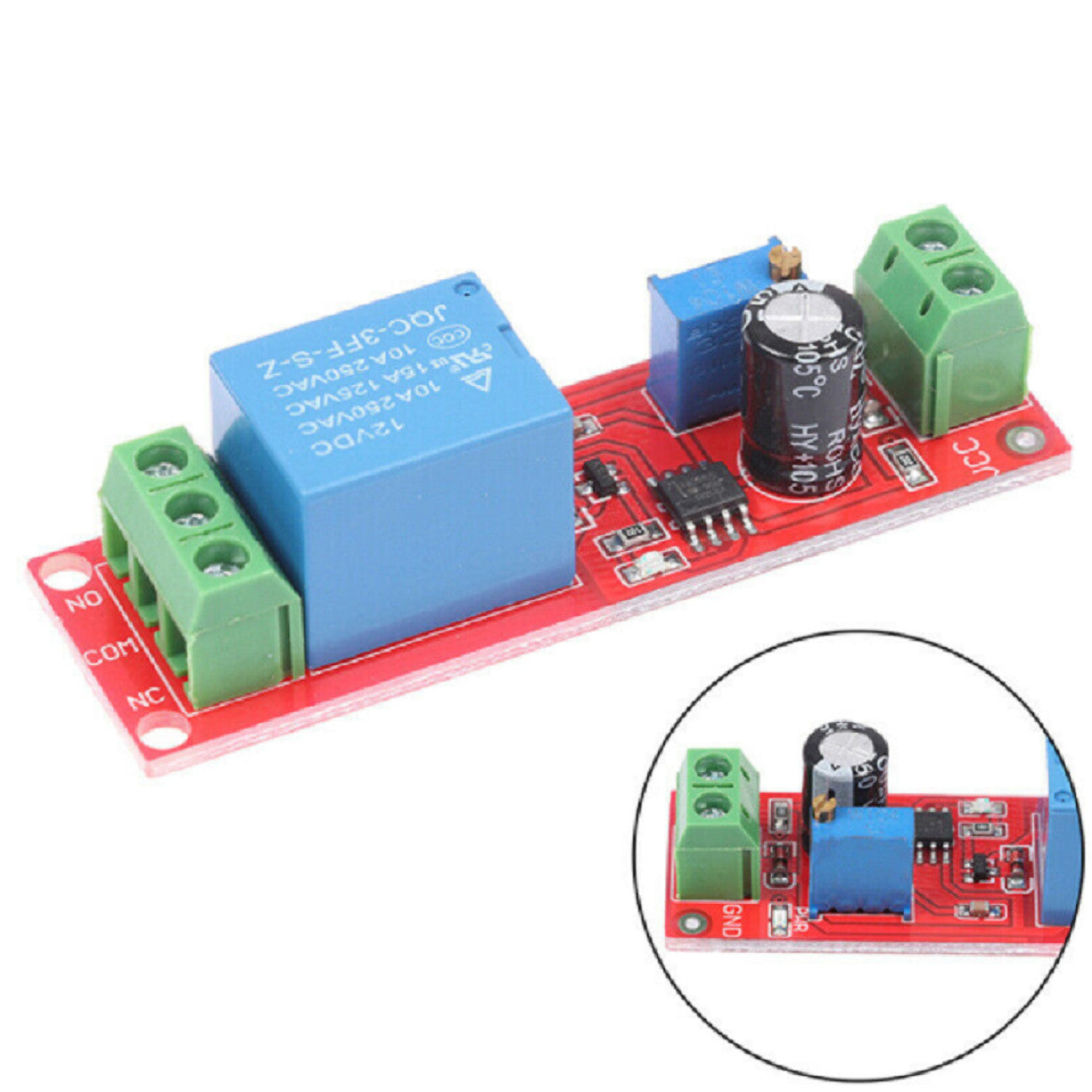 12V Delay Timer For NE555 Monostable Switch Relay Module Adjustable