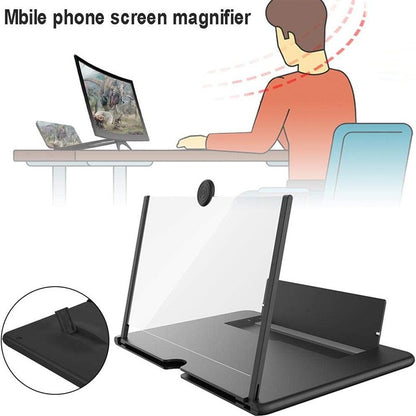 10Inch Folding Amplifier Stand Screen Magnifier 3D Adjustable Mobile Phone HD