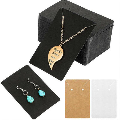 Earrings Necklace Studs Display Cards 40pcs Jewellery Paper Holders 6x9cm Set AU