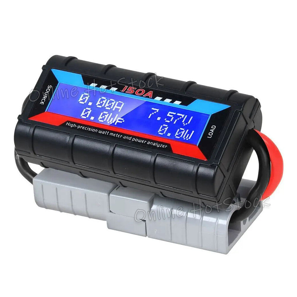 200A Digital LCD Amp Watt Meter Power Analyser Solar Caravan+ Anderson Plug NEW