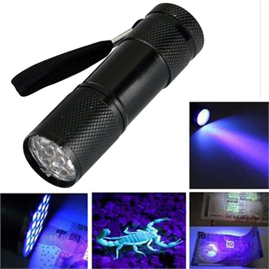 UV Resin Curing Lamp Light 9 LED UV Resin Nail Dryer Blacklight Flashlights