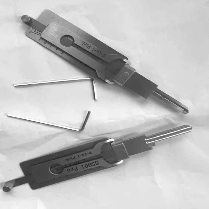 Hook And Pickup Tool Kit 2 In 1 Portable Lock Picking Set Ergonomic Handle