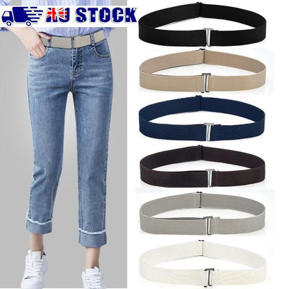 Woven Stretch Sweater Tuck Band Buckle Braided Belts  Men Women