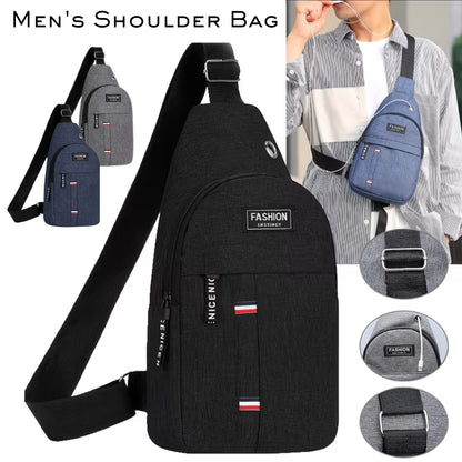 Men's Crossbody Shoulder Bag Sling Chest Bag Anti Theft Travel Casual Waterproof