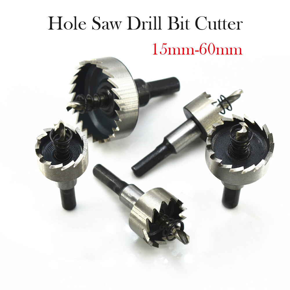 New 15mm to 60mm HSS Hole Saw Tooth Drill Bits Holesaw Cutter for Steel Metal