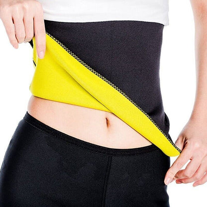 Hot Fit Body Shaper Slimming Belt Waist Trainer Tummy Trimmer Sweat Fat Burn OZ