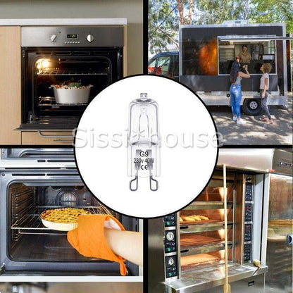5Pcs For Chef, Westinghouse, Electrolux,Halogen oven lamp bulb 40W G9 Light Bulb