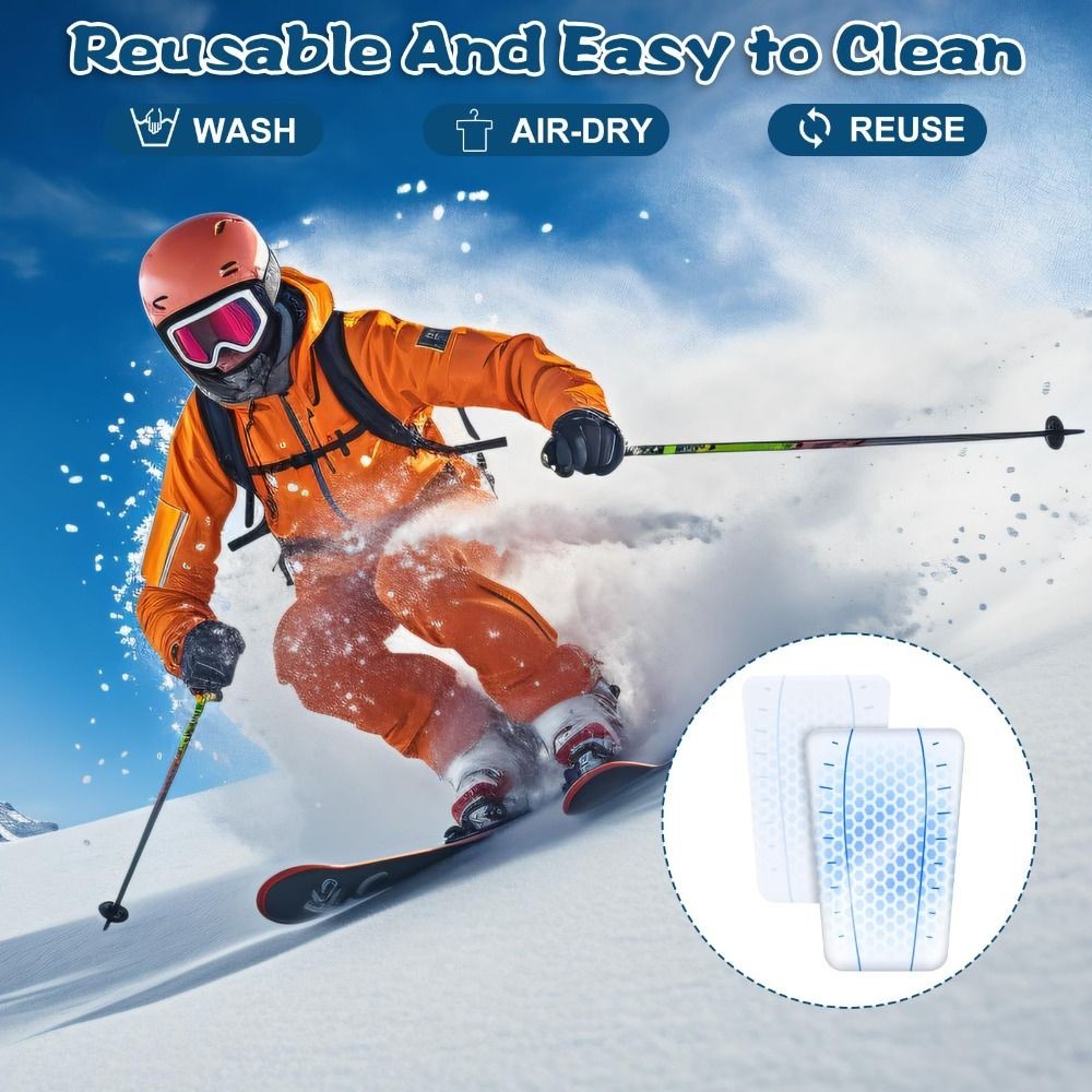 Shock Absorption Ski Gel Guards Reusable Shin Pads  Skiing Equipment
