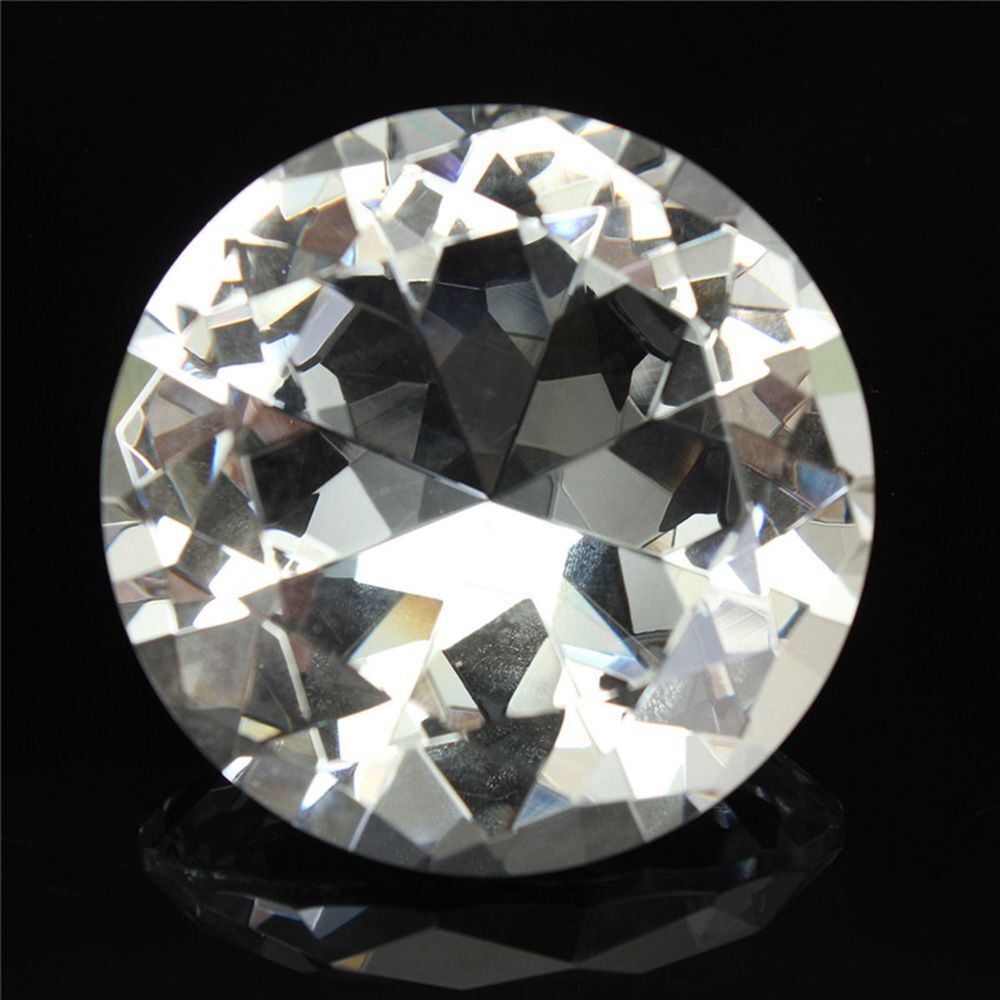 Ornaments Home Decoration Clear Glass Raw Gemstone Faceted Cut Crystal Diamond