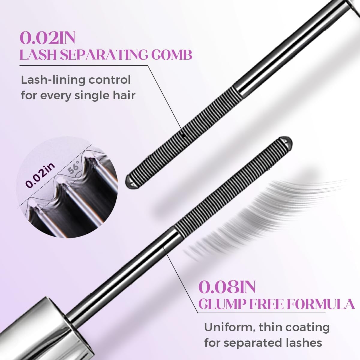 Washable Wand Mascara 3D Curling Waterproof Sweatproof Iron Mascara Long Lasting