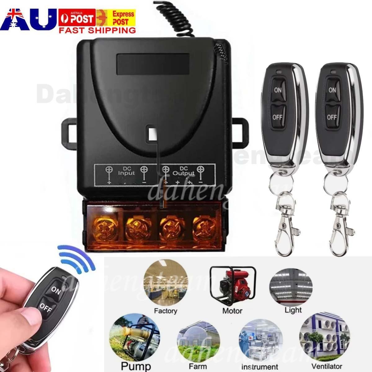 Universal 433Mhz Remote Control Wireless Switch DC 24V 12V 72V 30A Remote Relay