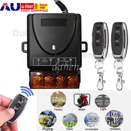 Universal 433Mhz Remote Control Wireless Switch DC 24V 12V 72V 30A Remote Relay