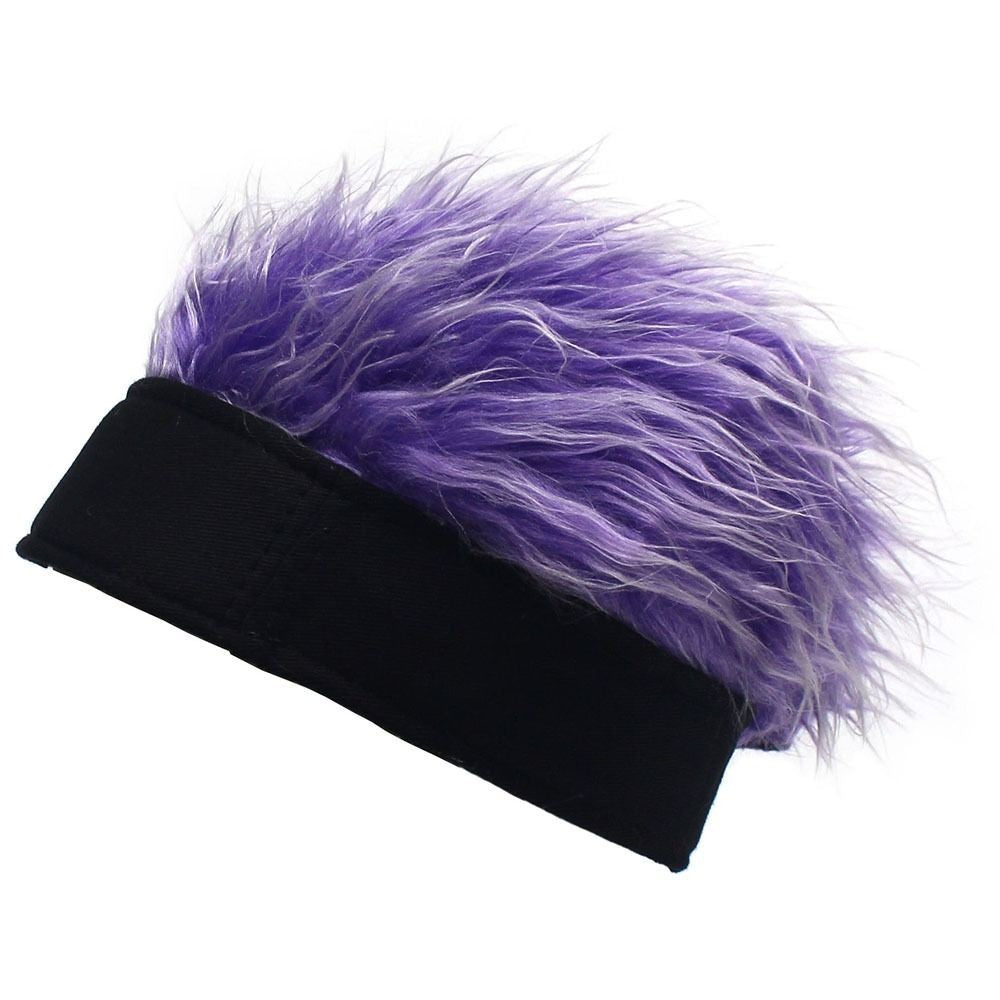 Retro Fake Hair Skullcap Hip Hop Beanie Wig Hat Punk Fun Short Hair Caps Men