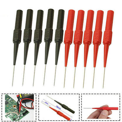 4pcs Multimeter Testing Leads Kit For Fluke Back Probes Sharp Needles Micro Pins
