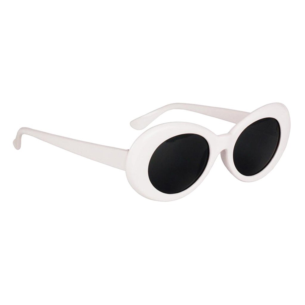 Unisex Clout Goggles Sunglasses Rapper Kurt Cobain Oval Shades Grunge Glasses