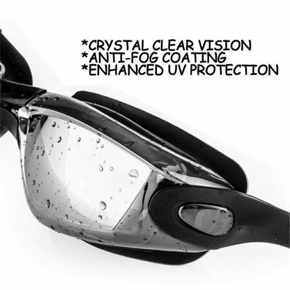 Adult Swimming Goggles Waterproof Anti-Fog Swim Glasses UV Shield Adjustable New