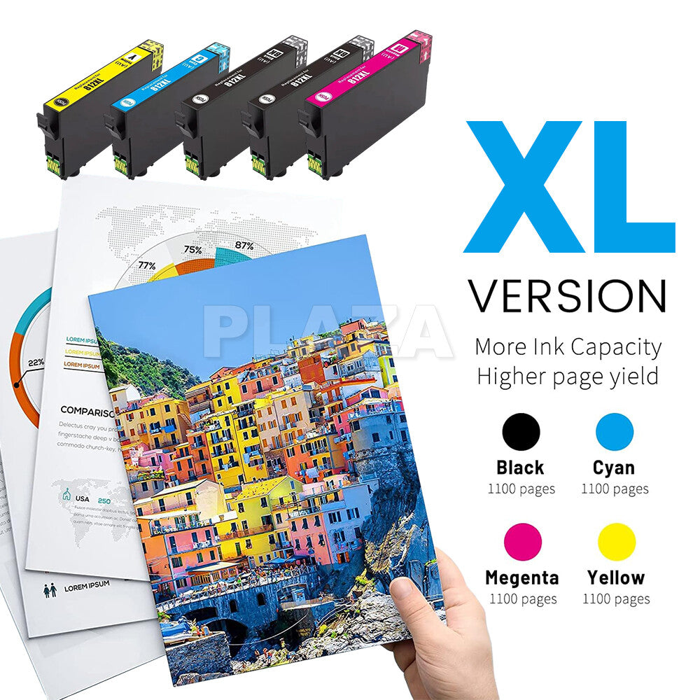 812XL 812 XL Compatible Ink Cartridges For EPSON WF3820 WF3825 WF4830 WF4835