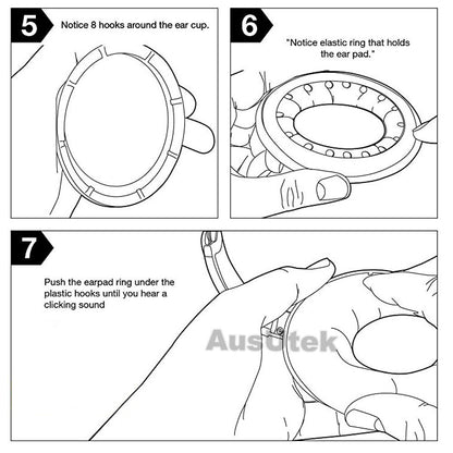 Replacement Ear Pads Cushions Compatible with Bose QuietComfort 35 QC35 II QC25 QC15 AE2