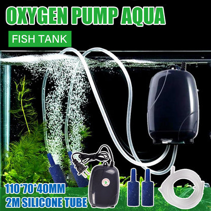 Aquarium Air Pump Quiet Fish Tank Oxygen Aerator Adjustable Airflow Aquarium AU