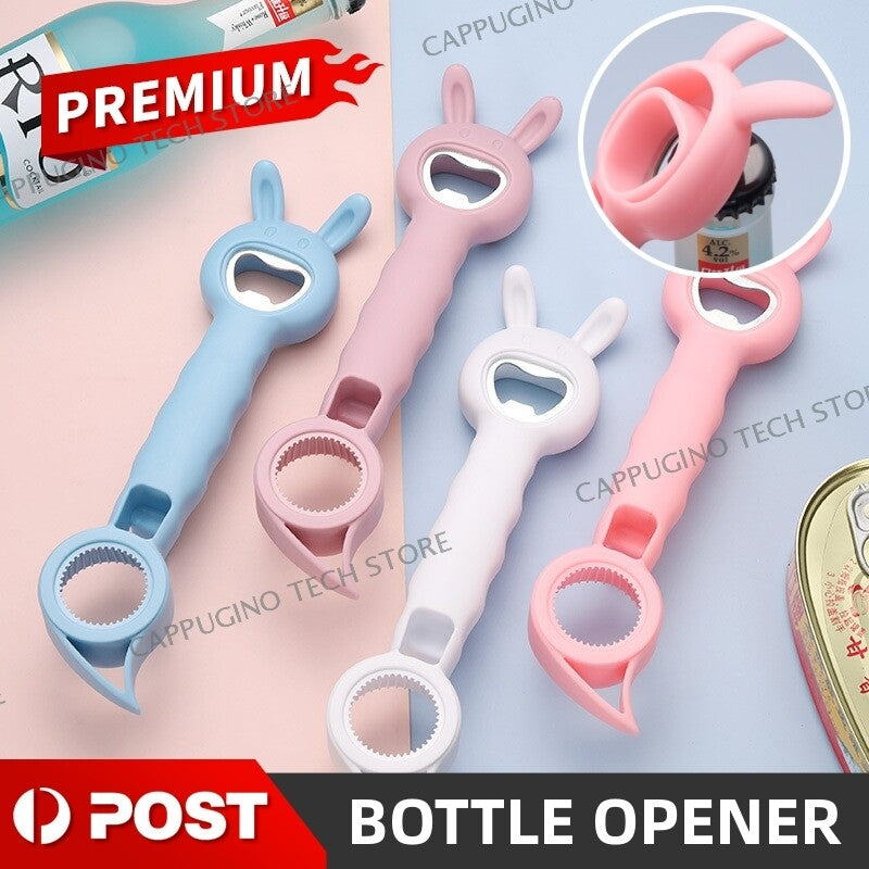 4 In 1 Bottle Opener Multifunction Jar Can Beer Bottle Opener Stainless Steel AU