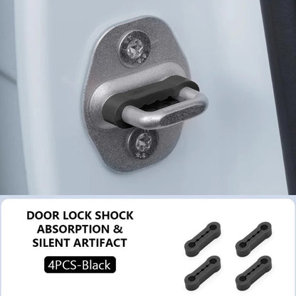 4PCS Car Door Lock Damper Buffer Pads Silicone Shock Absorber Anti Noise UK
