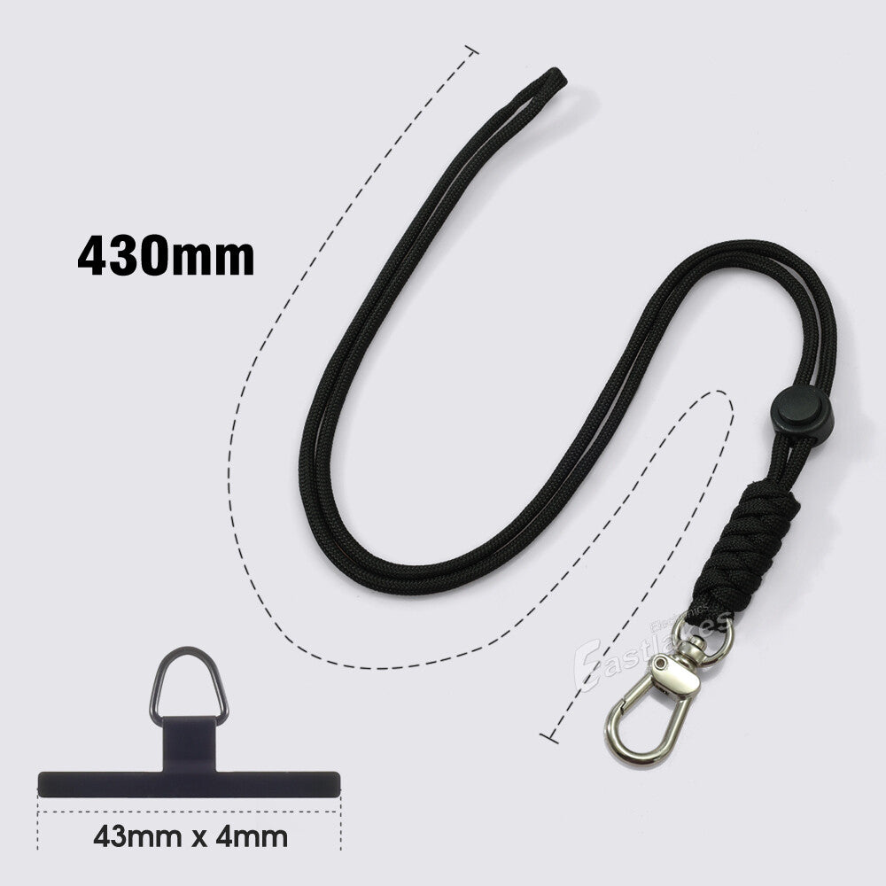 2PCS Stainless Steel Flexible Phone Lanyard Compatible with iPhone 17Pro Max With Neck Strap