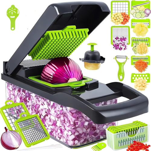 Multifunctional Vegetable Chopper Handle Food Grate Food Chopper Vegetable Slicer Dicer Cut 14/16 in 1 Kitchen Items Cocina