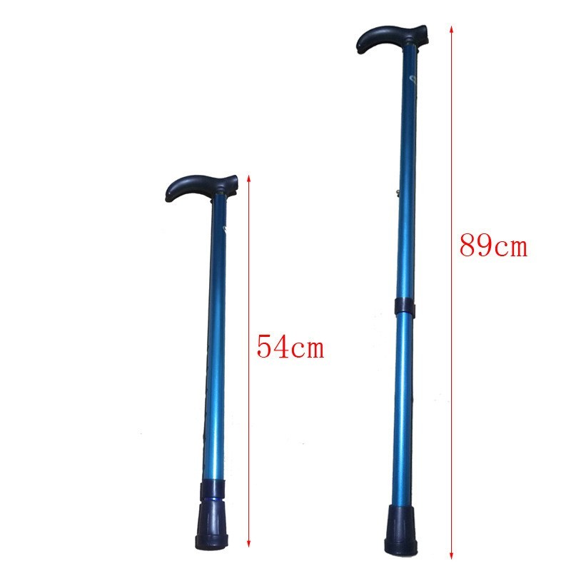 Aluminium Metal Walking Stick Travel Retractable Adjustable Compact Cane Pole AU