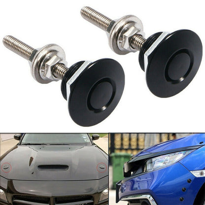 2X Push Button Quick Release Hood Bonnet Pin Lock Clip 22MM Car Bumper Latch Kit