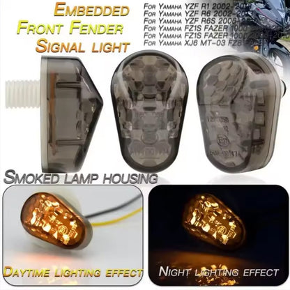 LED Flush Mount Indicators Turn Signals Compatible with Yamaha YZF R1 R6 FZ1 FZ6 MT03 XJ6