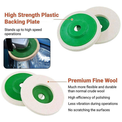 125MM Round Wool Buffing Pad Polishing Wheel Felt Buffer Disc for Angle Grinder