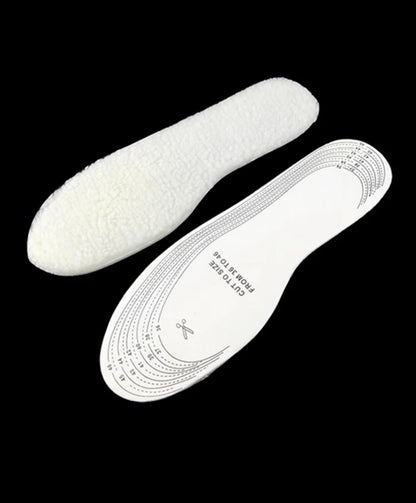 1 Pair Unisex Comfortable Soft Wool Warm Fur Insoles Pads Feet Inserts