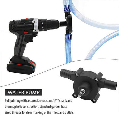 Hand Electric Drill Drive Self Priming Pump Water Oil Transfer Small Pumps Home