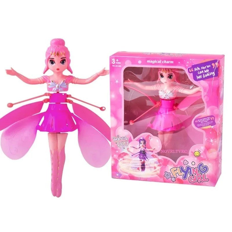 Flying Fairy Princess Dolls Magic Wing Infrared Induction Control Kids Toy Gifts