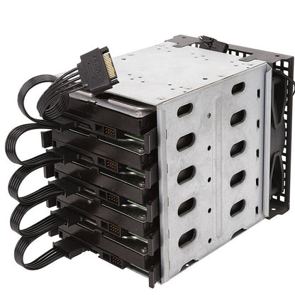 15 Pin SATA Power Y-Splitter Cable Adapter Extension 1 Male to 5 Female For HDD