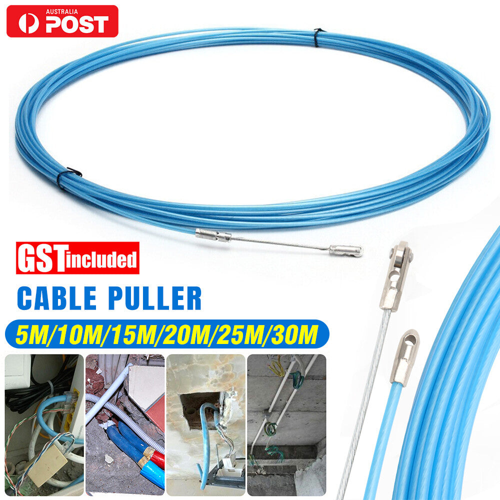 5-30m Cable Fish Push Puller Conduit Snake Cable Rodder Fish Tape Wire Guide