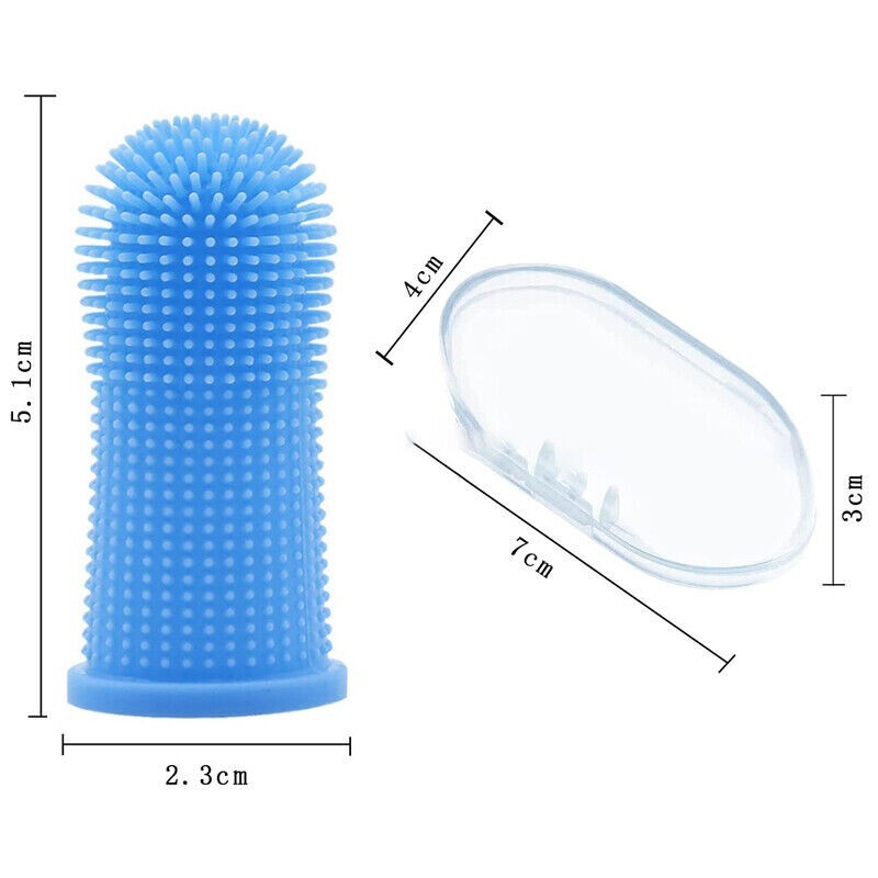Super Soft Pet Finger Toothbrush Teddy Dog Cat Brush Silicone Teeth Clean NEW