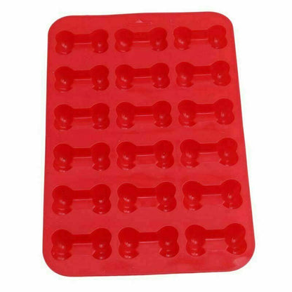 Puppy Bone Silicone Baking Pan Mold Ice Tray Dog Treat Cookie Non Stick Mould AU