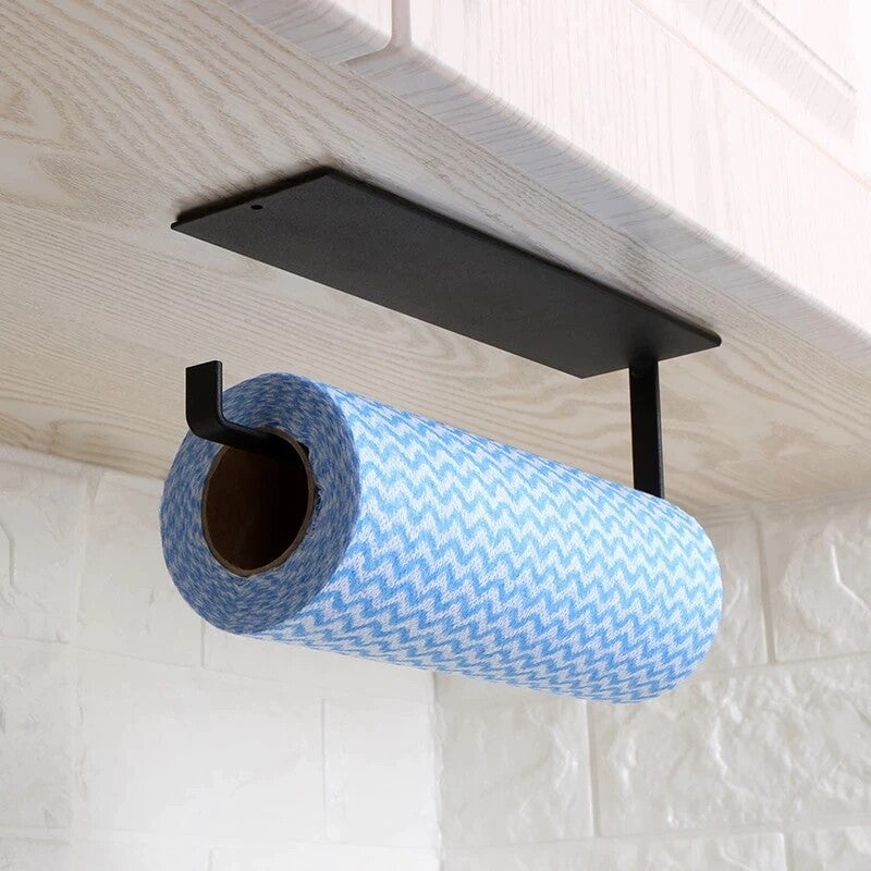 Paper Towel Holder Hanger Rack Kitchen Shelf Organizer Under Cabinet Roll Cup AU