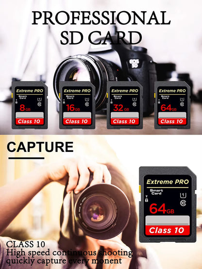 High Speed SD Memory Card Class 10 Flash Card 16GB 32GB 64GB 128GB