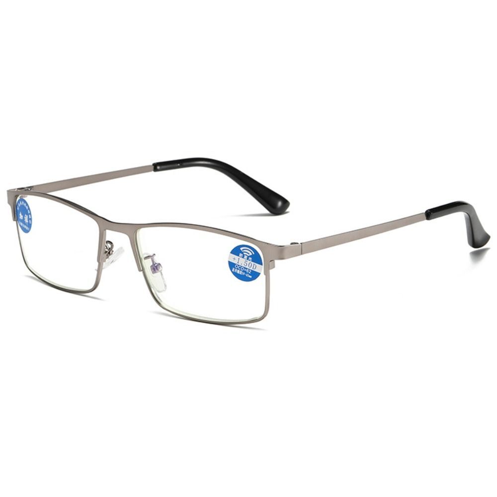 Metal PC Frame Glasses Grey Anti Eyestrain Reading Glasses  Readers