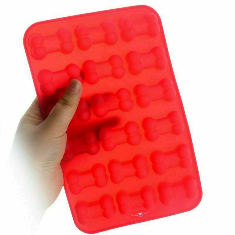 Puppy Bone Silicone Baking Pan Mold Ice Tray Dog Treat Cookie Non Stick Mould AU