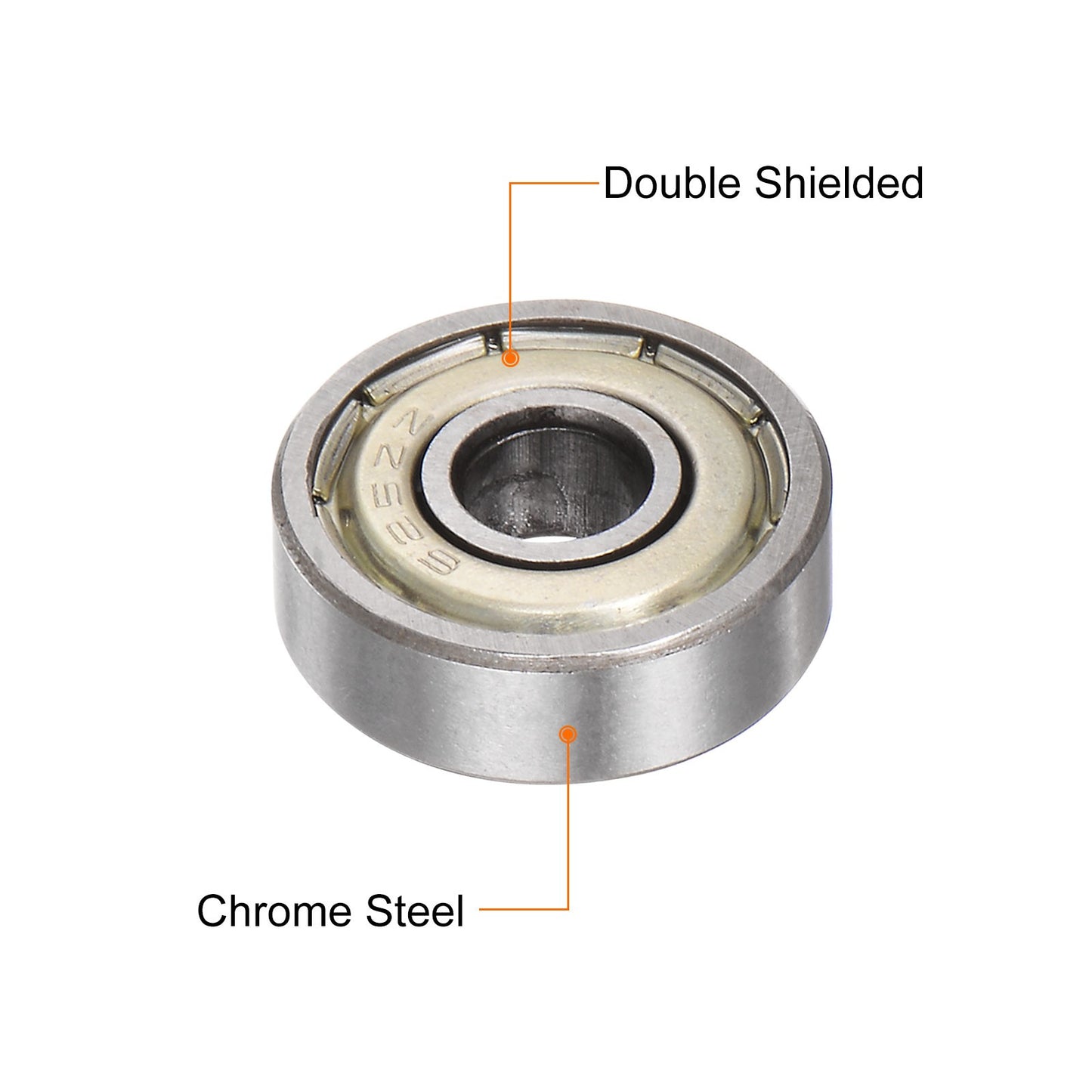 25Pcs 625ZZ Ball Bearings 5x16x5mm Carbon Steel Double Shielded ABEC3 Bearing