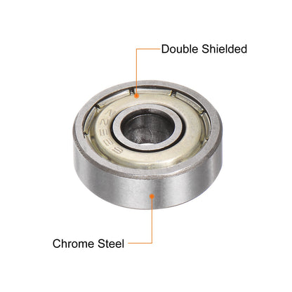25Pcs 625ZZ Ball Bearings 5x16x5mm Carbon Steel Double Shielded ABEC3 Bearing