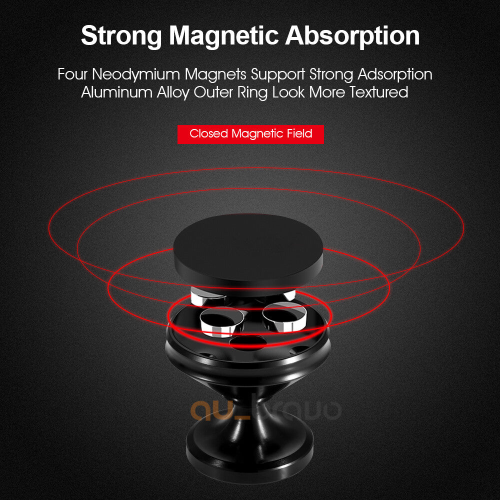 2x 360 Degree Rotating Cell Phone Holder Car Magnetic Mount Stand Universal