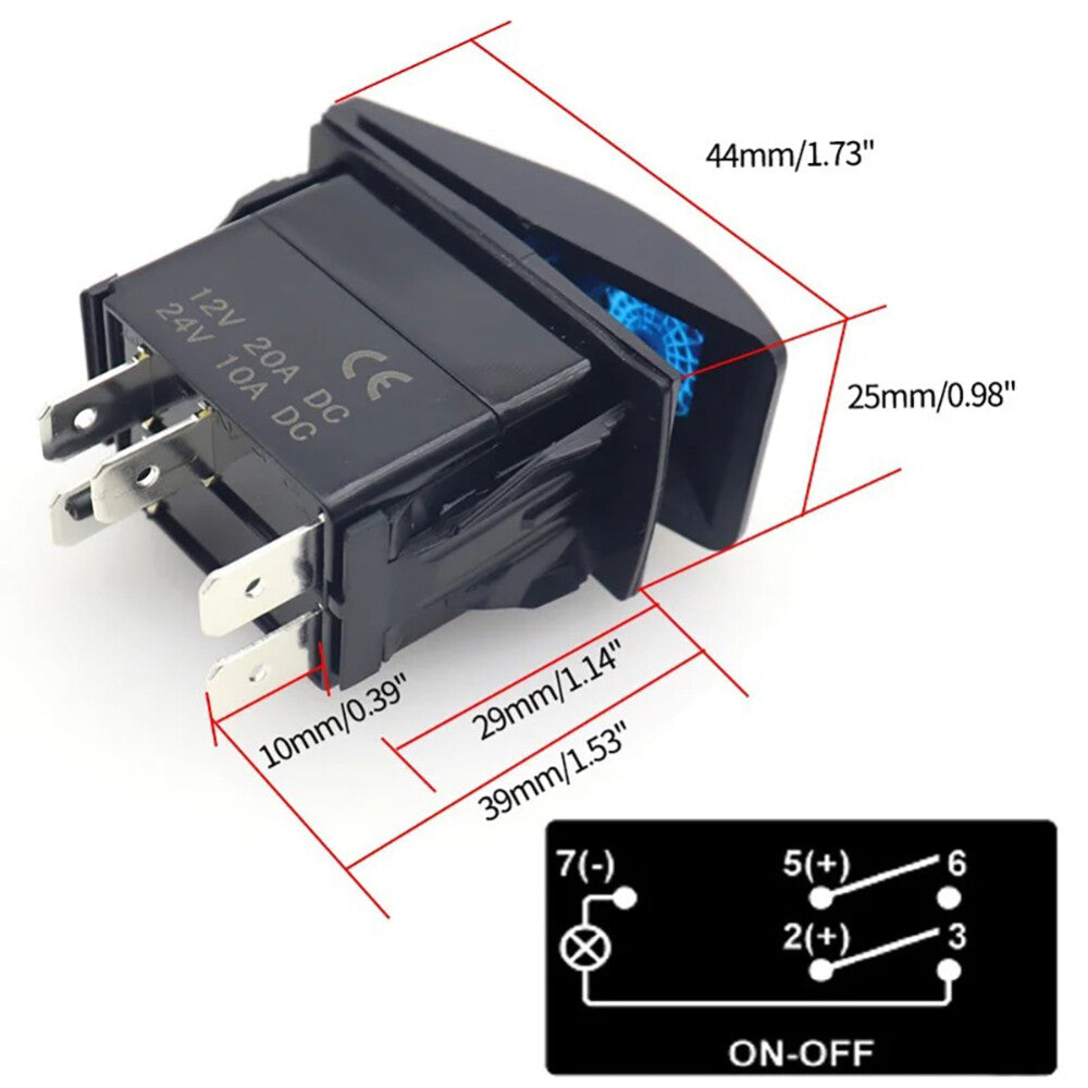 Spot Light 12V ARB Carling Rocker Waterproof Toggle Switch Blue LED Car Boat AU